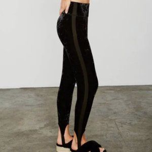 We Are HAH Crushed Velvet Stirrup Pants - Sz XS